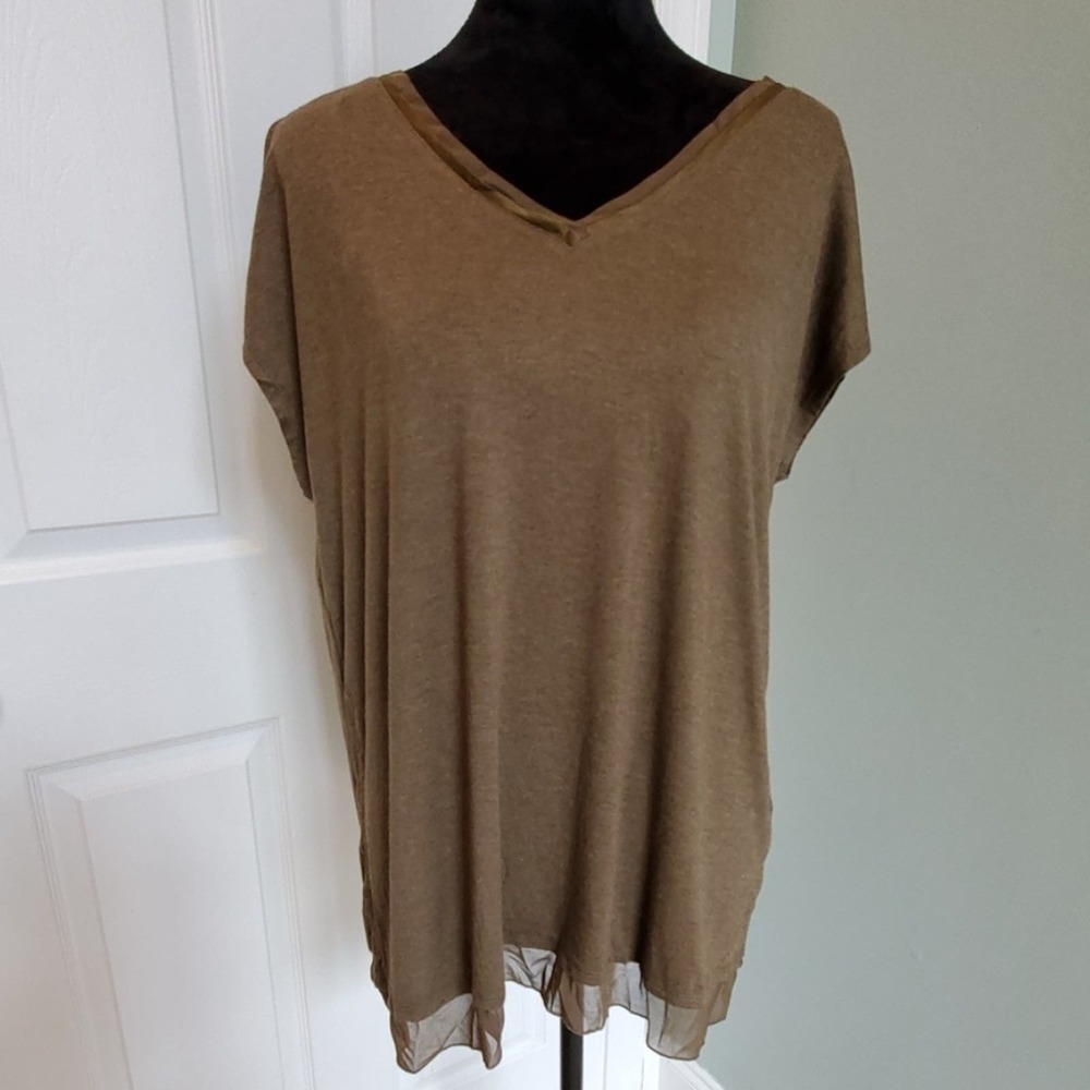 Marled Reunited Clothing Short Sleeve Blouse